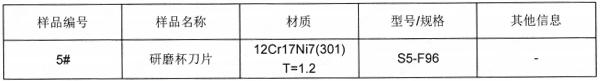 研磨机不锈钢刀片成分分析