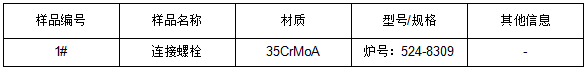 35CrMoA连接螺栓成分分析