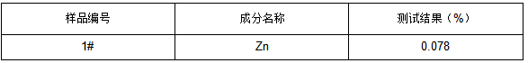 N20030025锌护盾纤维成分分析