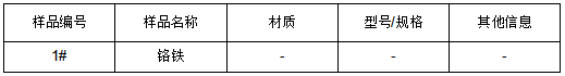 铬铁铬含量元素分析