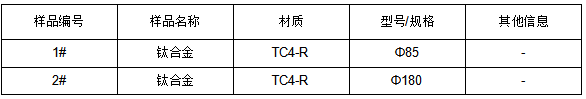 TC4-R钛合号鉴定