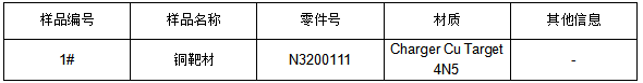 铜靶材成分分析