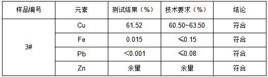 H62黄铜牌号鉴定