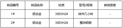 3003H24铝镍合金材质鉴定