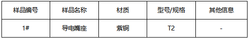 导电嘴座紫铜成分分析