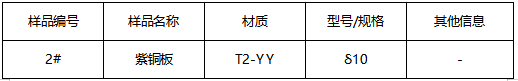 T2紫铜板成分分析