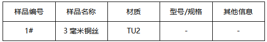 TU2铜丝成分分析