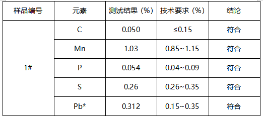 切削钢牌号鉴定