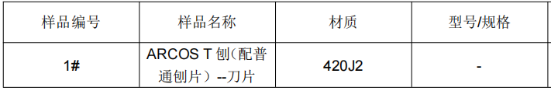 刨丝刀420J2不锈钢成分分析