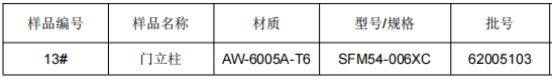 无轨电车门立柱铝合金成分分析