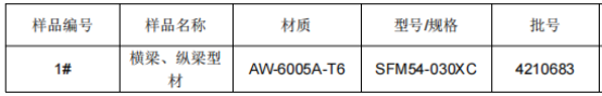 纵梁横梁铝型材成分检测