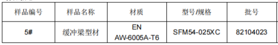 高铁缓冲梁铝合金成分分析