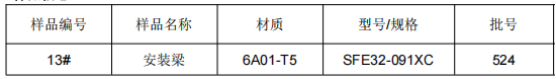 地铁安装梁铝合金成分分析