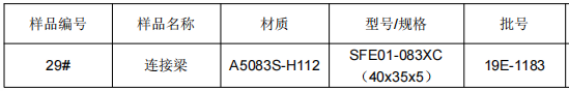 城际轨道连接梁铝合金成分分析