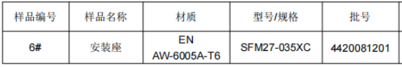 动车安装座铝合金成分检测