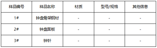 钟盘现场成分检测