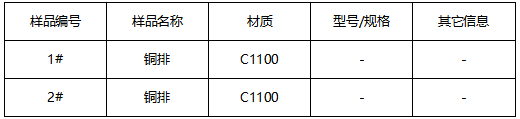 C1100铜排成分分析-表面黑色物质分析