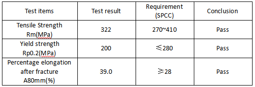 SPCC钢板成分分析