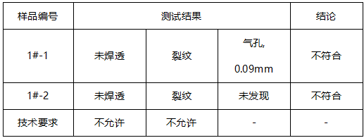 焊接试片焊缝宏观测试