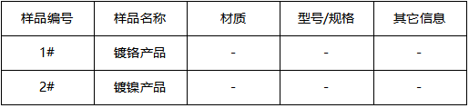 镀铬产品盐雾测试